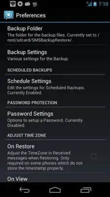 SMS Backup and Restore android App screenshot 1