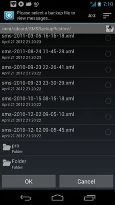 SMS Backup and Restore android App screenshot 2